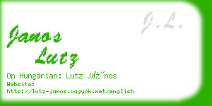 janos lutz business card